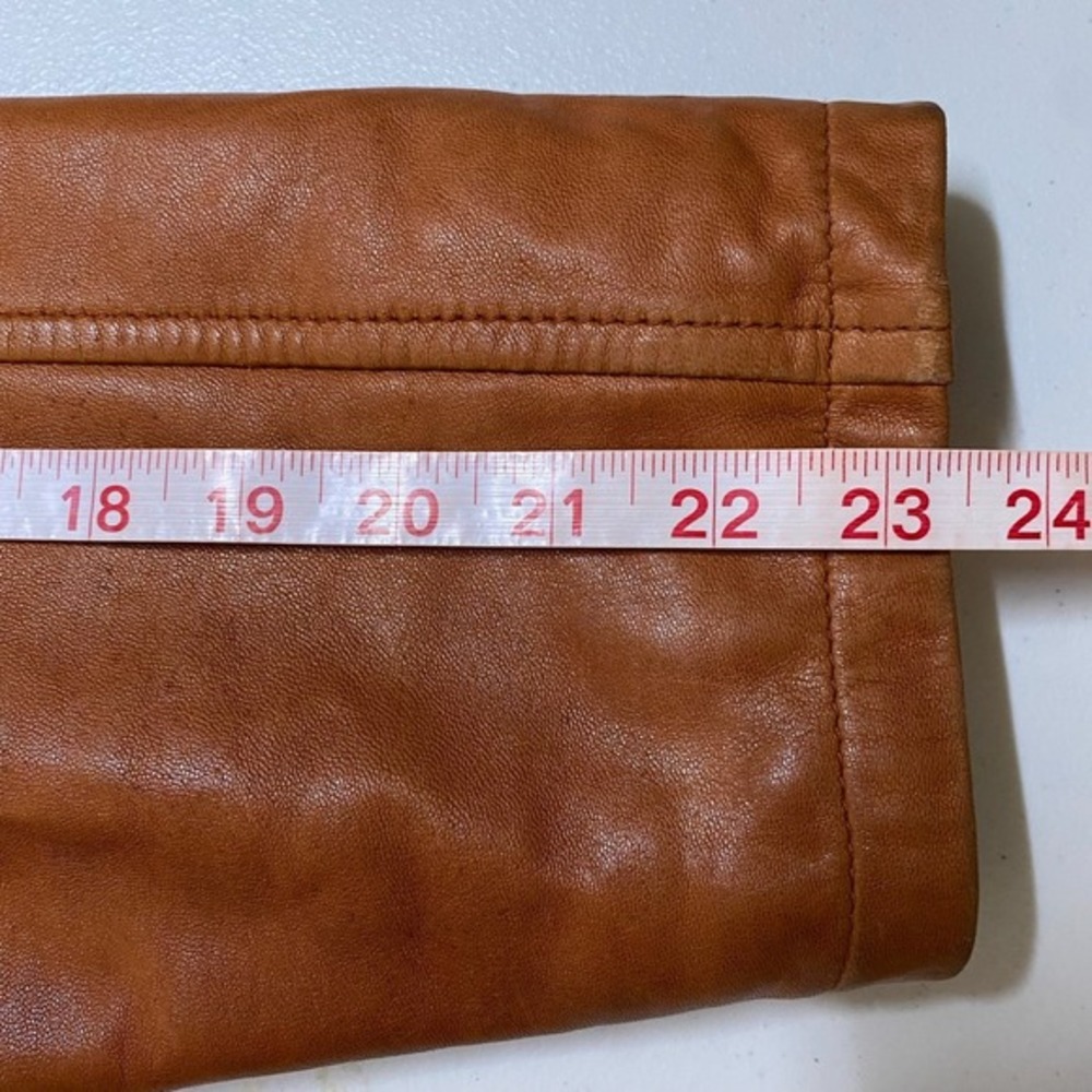 Vtg Andrew Marc Leather Jacket Mens XL Cognac Brown Zip Bomber Made in Korea - Picture 12 of 12